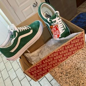 Green Vans Sneakers never worn
